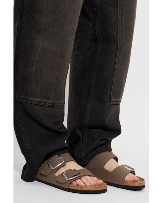 Birkenstock Brown 'Arizona Big Buckle' Slides