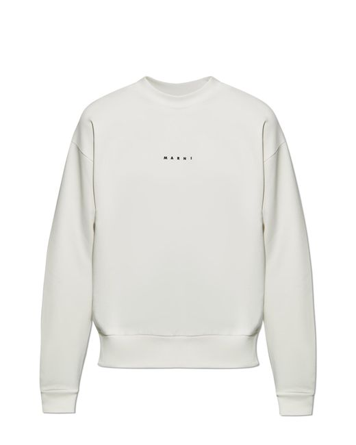 Marni White Sweatshirt With Logo for men