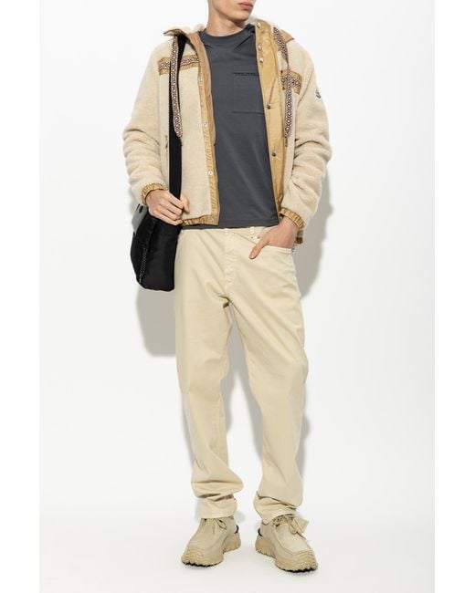 Moncler Gray T-Shirt With Pocket for men