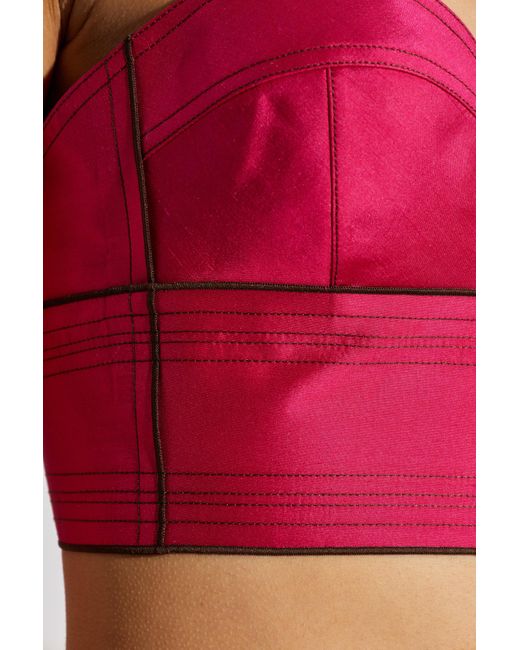 Tory Burch Red Short Spaghetti Strap Top