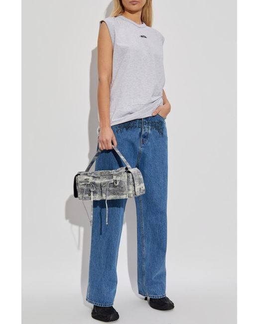 Vetements Blue Jeans With Logo
