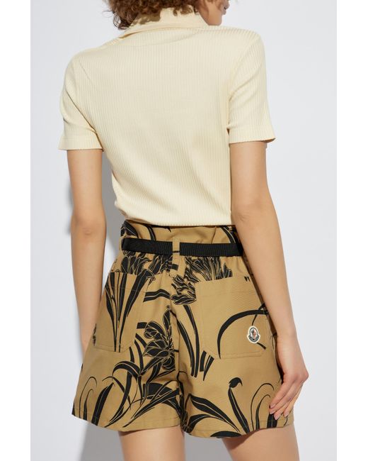 Moncler Natural Polo With Applications