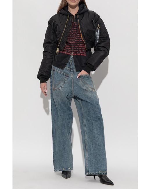 Vetements Blue Jeans With A Vintage Effect