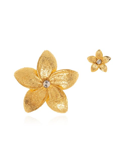 Forte Forte Metallic Flower-Shaped Earrings