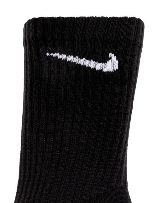 Nike Black Six-Pack Of Socks With Logo for men
