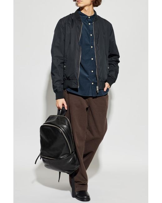 AllSaints Black Reversible "Rev" Bomber Jacket for men