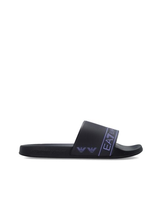 EA7 Blue Rubber Flip-Flops for men