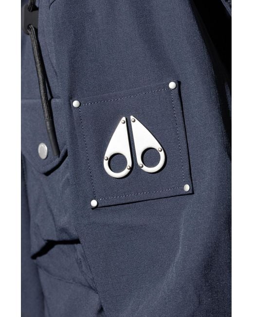 Moose Knuckles Blue Hooded Jacket for men