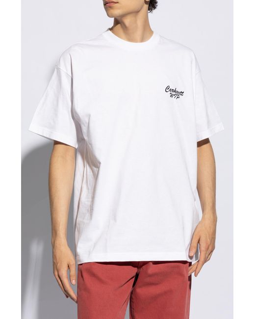 Carhartt White Printed T-shirt, for men