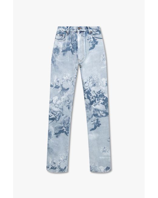 Off-White c/o Virgil Abloh Blue Patterned Jeans