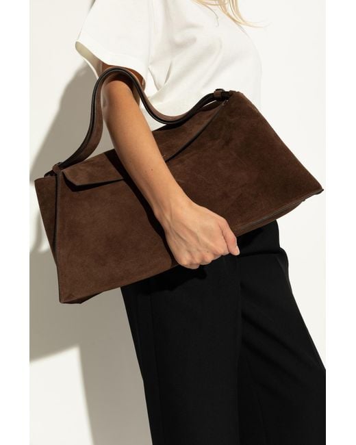 Studio Nicholson Brown Shoulder Bag 'Shiboru'