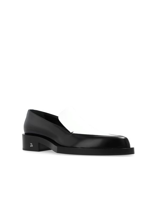 Jil Sander Black Leather Loafers,