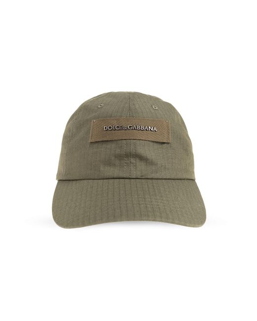 Dolce & Gabbana Green Cap With Visor for men