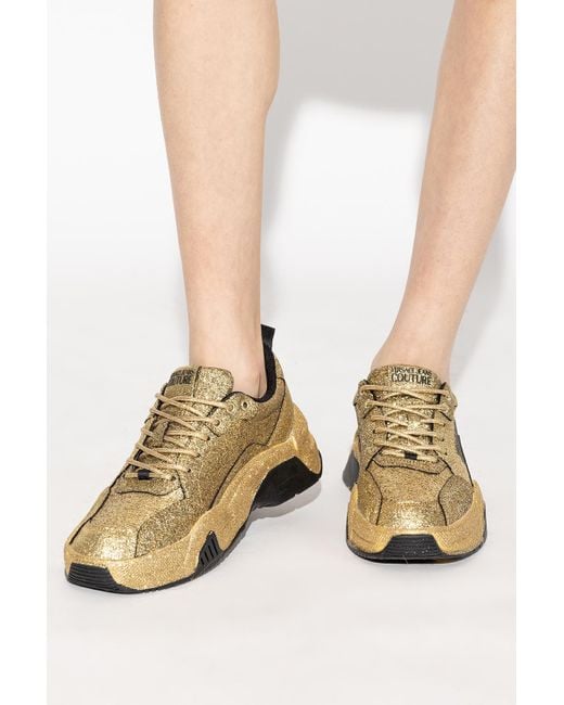 Versace Jeans Metallic Sneakers With Logo