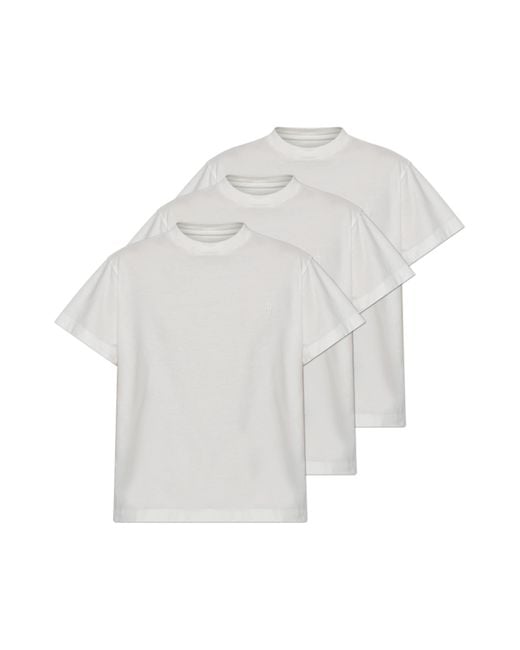 Jil Sander White 3-Pack Of T-Shirts