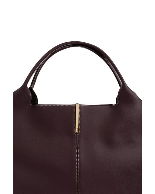 Tod's Purple Shopper Bag
