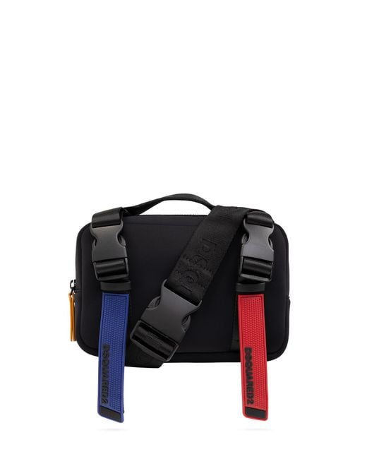 DSquared² Black Belt Bag With Logo for men