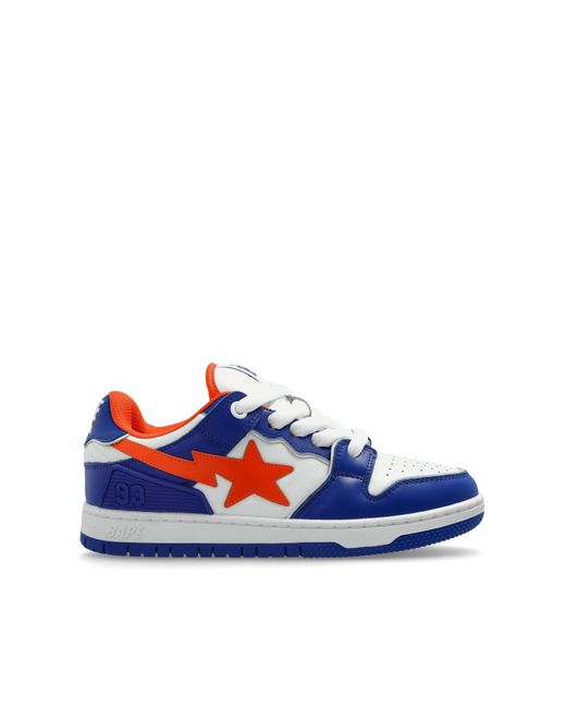 A Bathing Ape Blue Sports Shoes With Logo