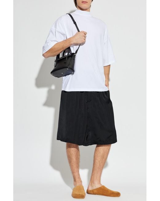 Jil Sander Black Satin Shorts for men