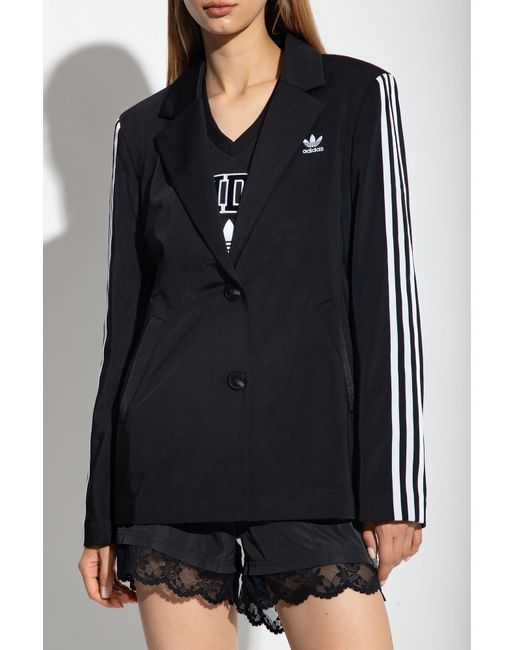 adidas Originals Single breasted Blazer in Black Lyst
