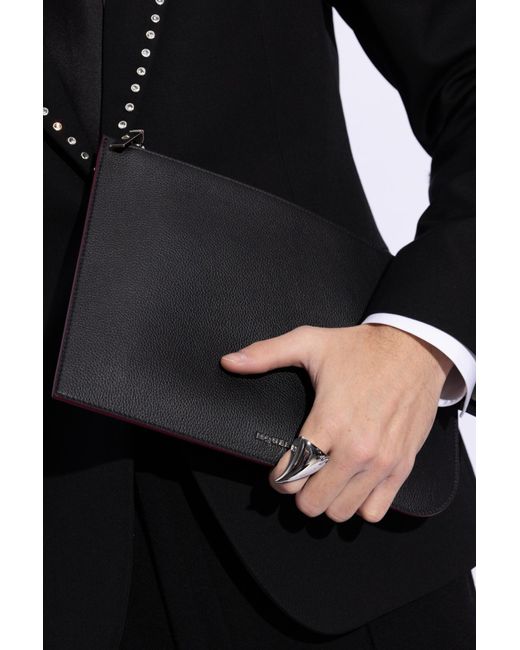 Alexander McQueen Black Brass Ring for men