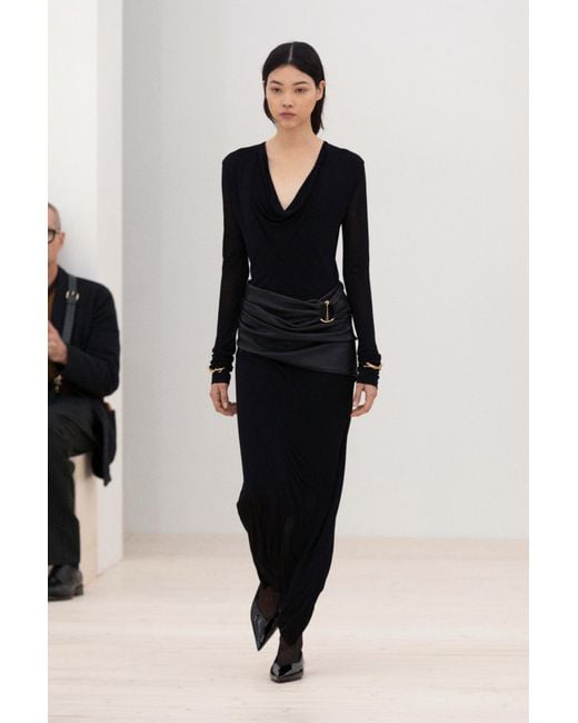 Totême  Black Toteme Draped Dress