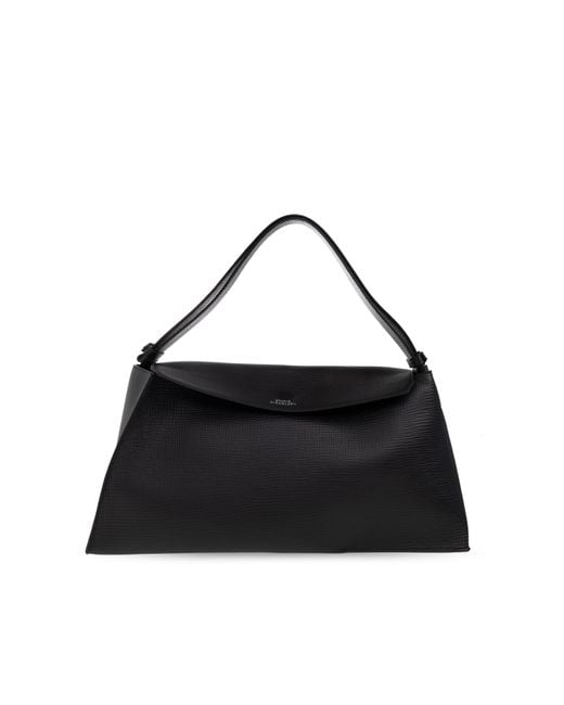 Studio Nicholson Black Shoulder Bag 'Shiboru'