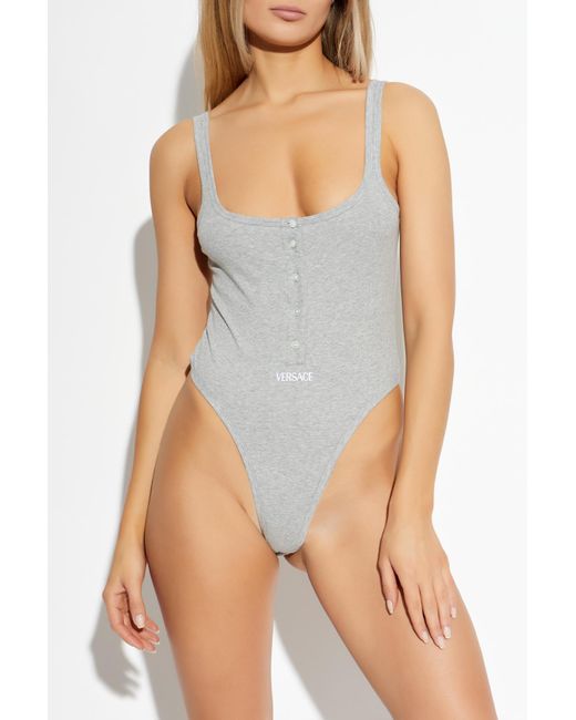 Versace White Strappy Bodysuit