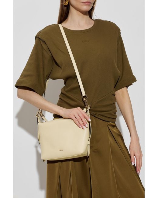 Furla White "Tonie Mini" Bag