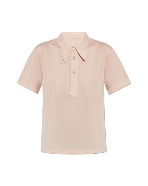 Maison Margiela Black Short-Sleeved Polo Shirt