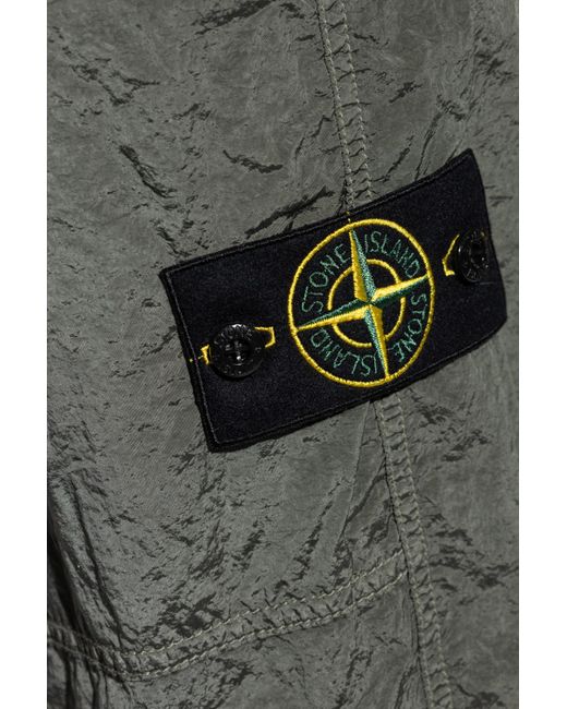 Stone Island Gray Trousers With Logo for men