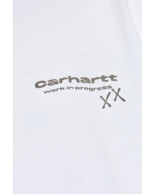 Carhartt Blue T-Shirt With Logo for men