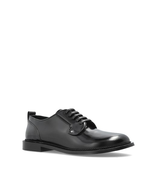 AMI Black Leather Shoes for men