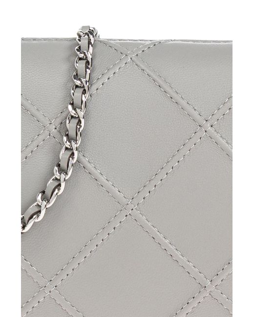 Tory Burch Gray Shoulder Bag 'Fleming Small'