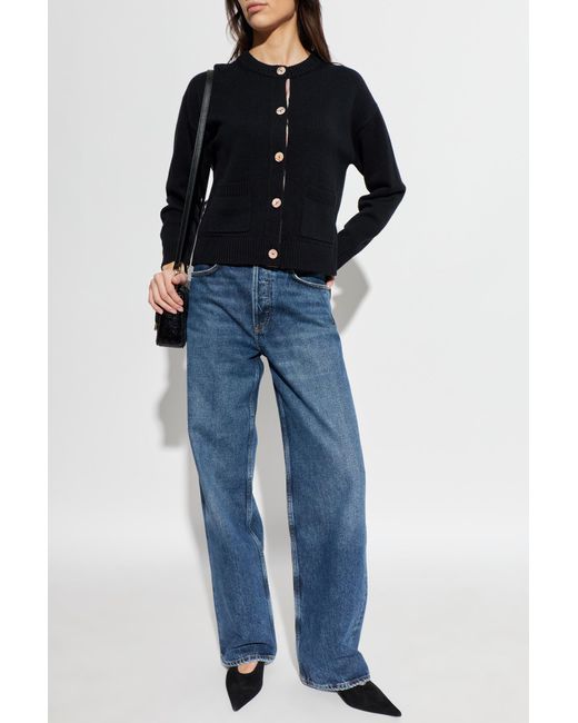 Paul Smith Blue Cardigan With Pockets