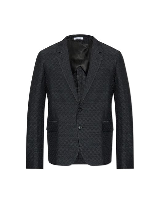 McQueen Black Blazer With A Distinctive Skull Motif for men