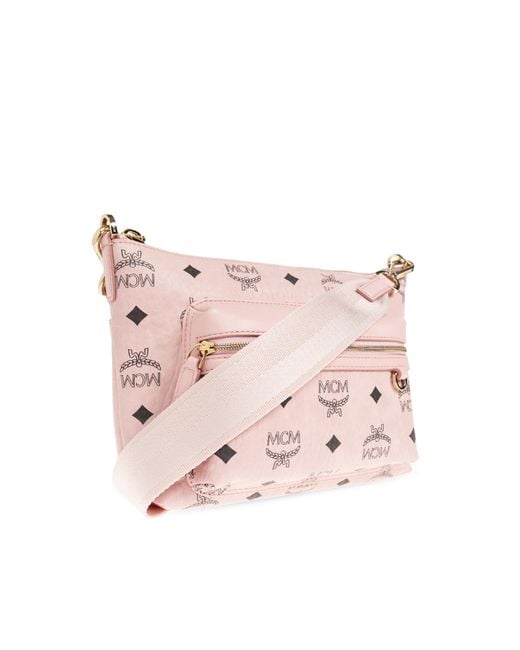 MCM Pink Shoulder Bag With Monogram for men