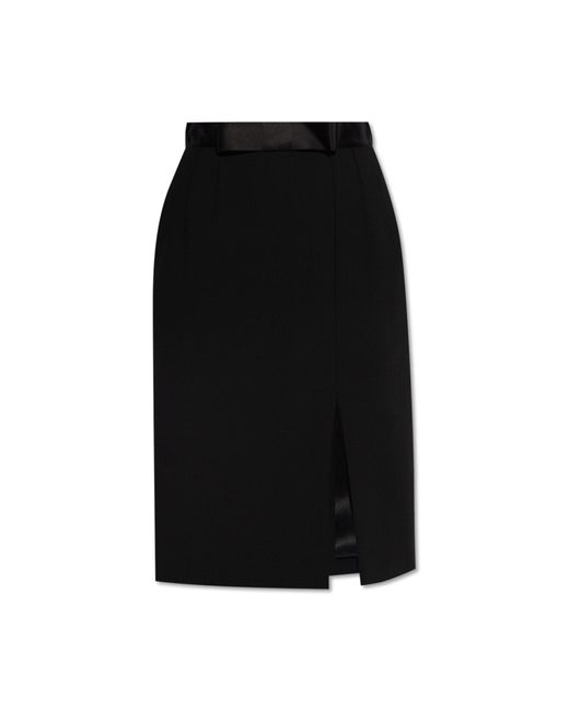 Dolce & Gabbana Black Wool Skirt,