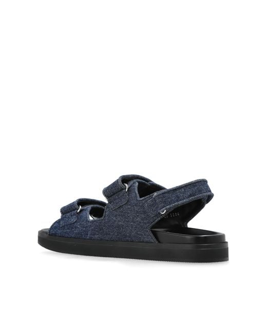 Givenchy Blue Sandals With Logo-Shaped Appliqué
