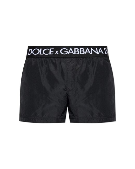 Dolce & Gabbana Black Swim Shorts for men