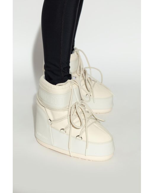 Moon Boot White Snow Boots Icon Low Rubber