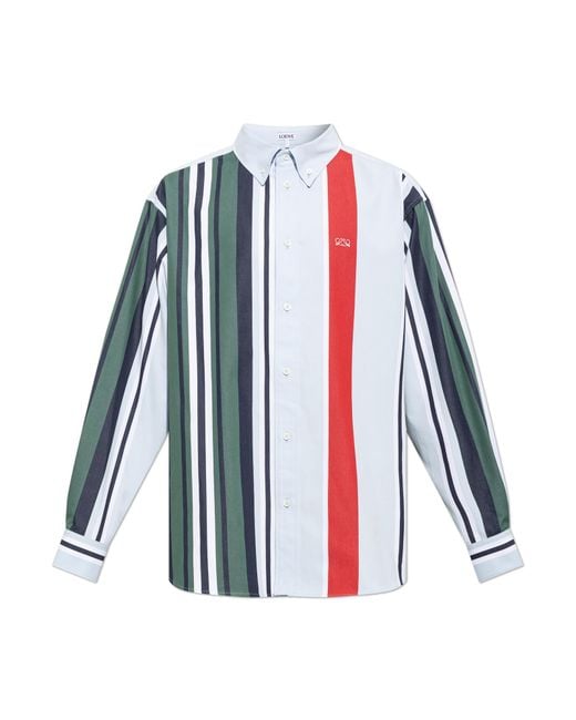 Loewe Multicolor Striped Pattern Shirt for men