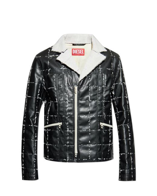 DIESEL Black Jacket 'J-Neo' for men