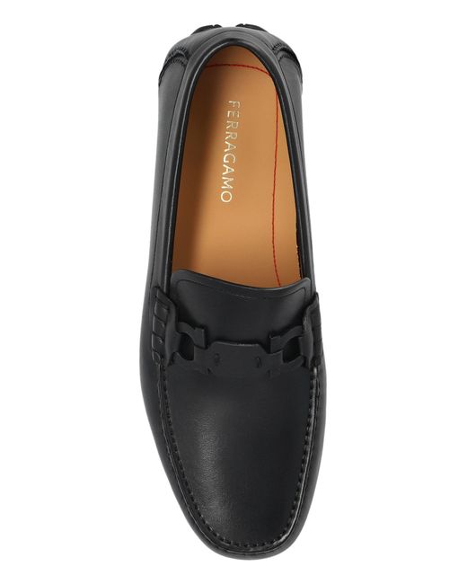 Ferragamo Black Leather Shoes Byte for men