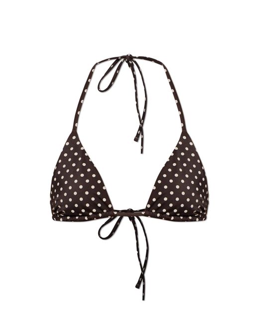 Matteau Black Polka Dot Bikini Top