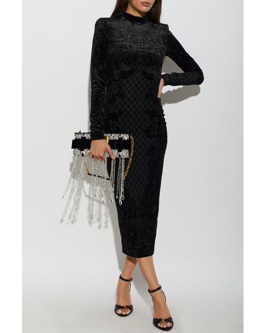 Balmain Black Velvet Dress