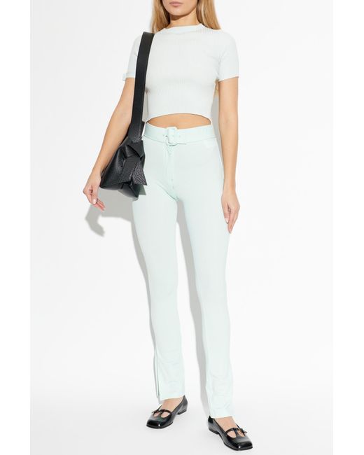 Courreges White Leggings With Slits On The Legs