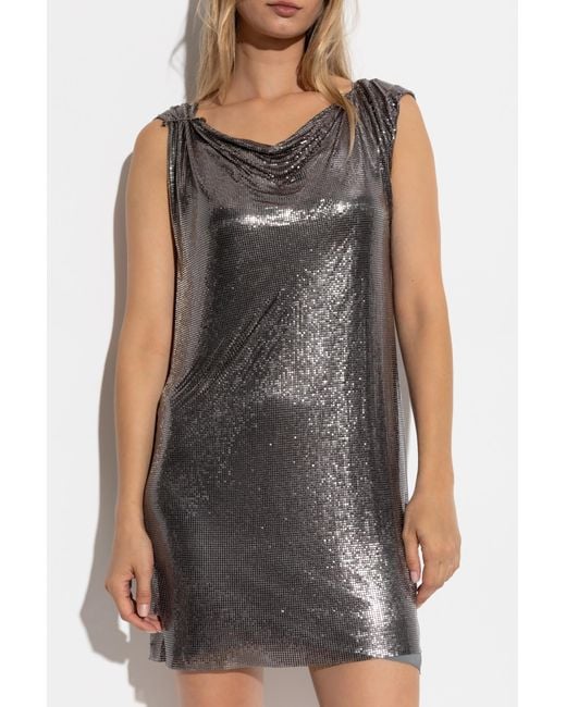 Versace Black Sleeveless Sequin Dress