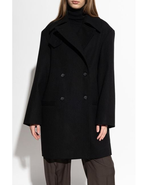 Totême Black Wool Coat