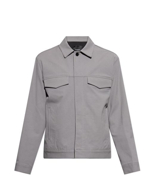 Theory Gray Jacket With Collar for men